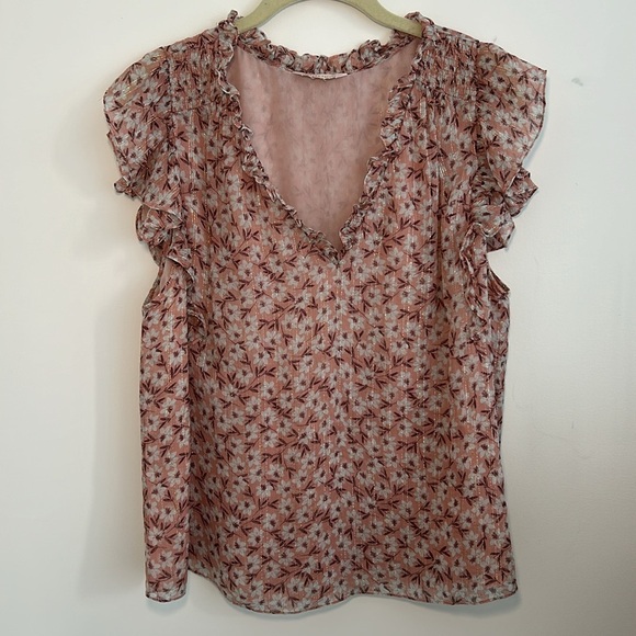 Rebecca Taylor Lucia Silk Blend Floral Blouse - Picture 4 of 11